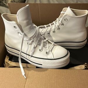 Converse Lift White Leather 7.5 women’s